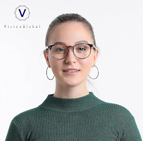 Miniatura 5 de VisionGlobal Ahorra un 30 % en dos pares de anteojos de bloqueo de luz azul (floral rosa frío y floral rojo escalofriante)