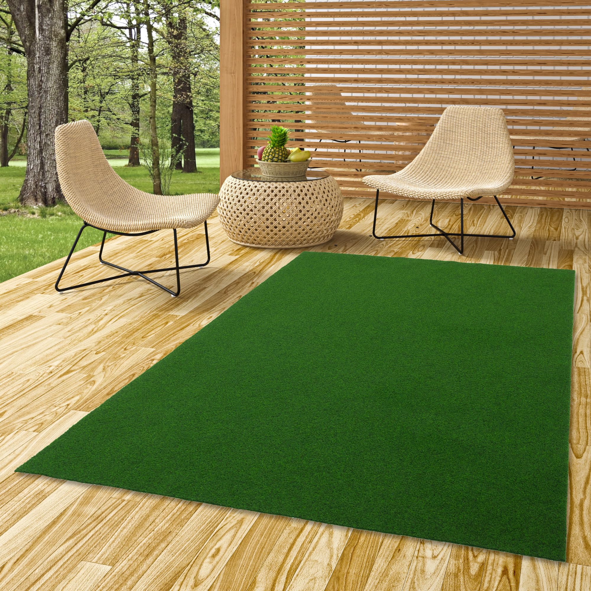 Snapstyle Kingston - Tapis Type Gazon Artificiel - pour Jardin, Terrasse, Balcon - Vert - 13 Tailles Disponibles