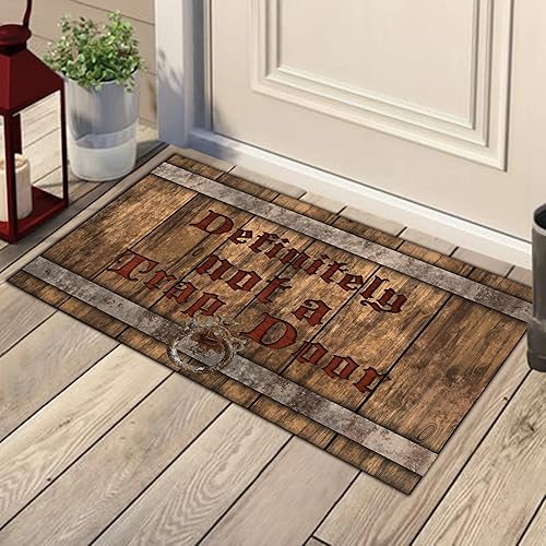 Felpudo para puerta de entrada del hogar, tapete de bienvenida para puerta delantera, tapete de goma antideslizante, divertido tapete de 30 x 17