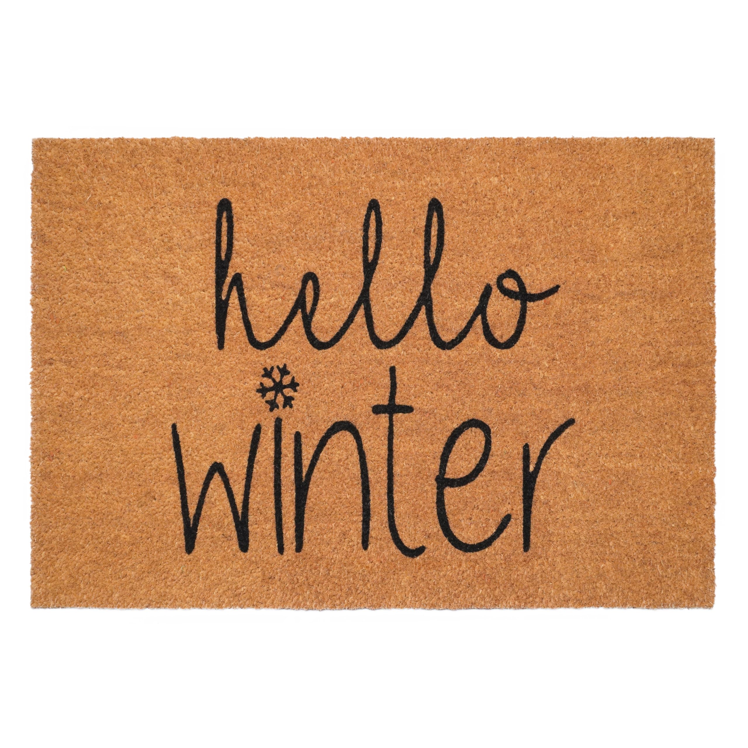 Felpudo Calloway Mills Hello Winter (Multi, 24 x 48 x 0.6 Pulgadas)