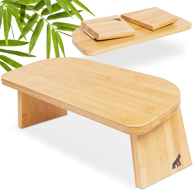 MY FAT GORILLA Meditation Bench Folding Bamboo Yoga Stool Foldable Bench for Deep Meditation
