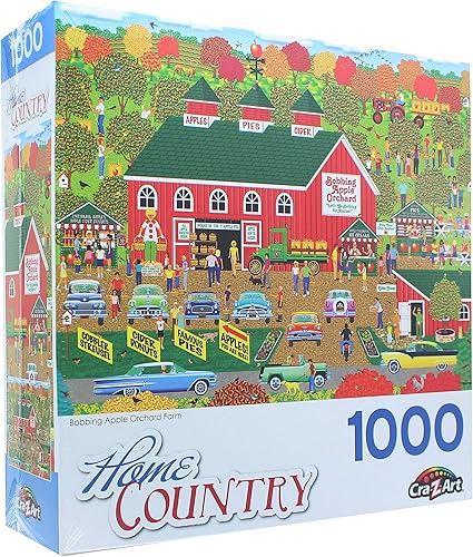 Miniatura 2 de RoseArt - Home Country - Bobbing Apple Orchard Farm - Rompecabezas de 1000 piezas para adultos