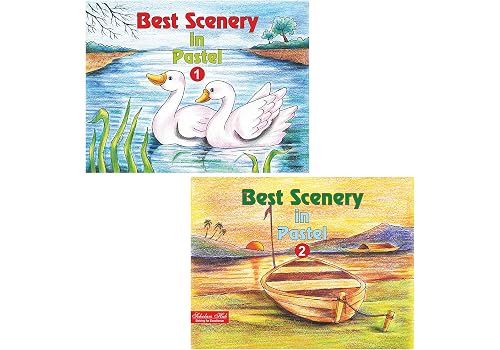 Scholars Hub Best Scenery In Pastel Book -Vol-1, Vol 2 (Set of 2 Books) | 40 Pages
