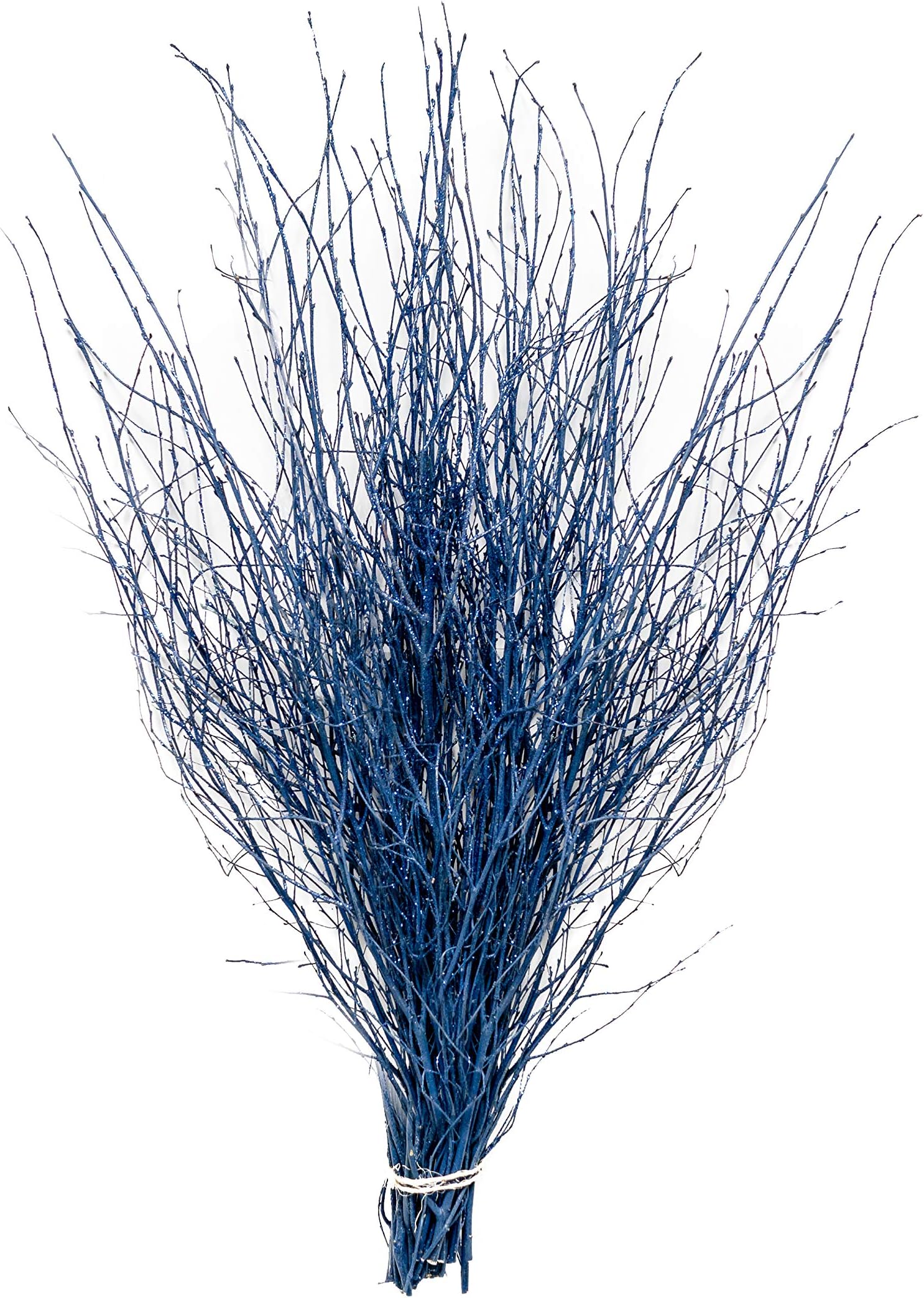 Decorative Coloured Birch Twigs and Branches - Dark Blue with Blue - 90cm's - 25 Stems