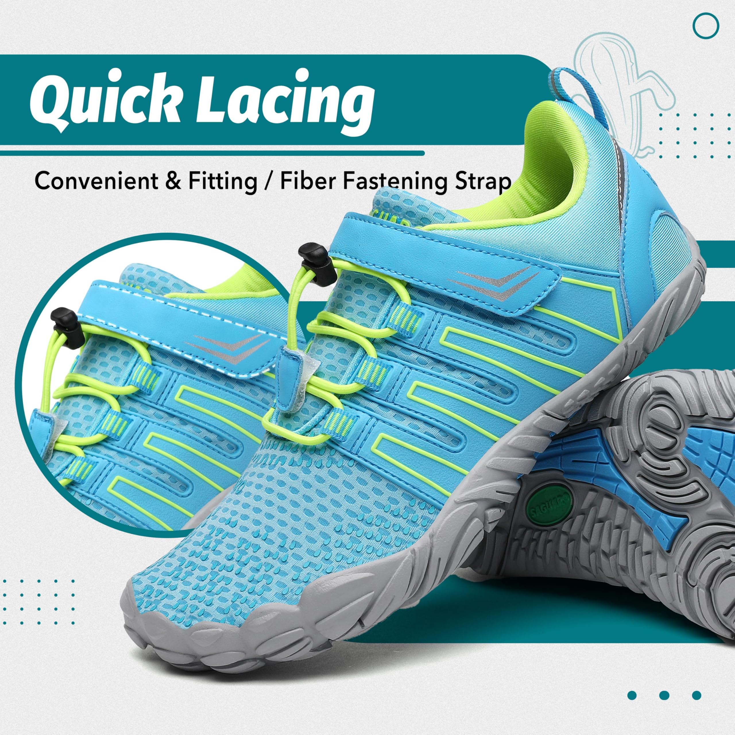 SAGUARO Scarpe Barefoot Uomo Donna Scarpe da Trail Running Minimaliste Antiscivolo Leggere Outdoor GR.36-48