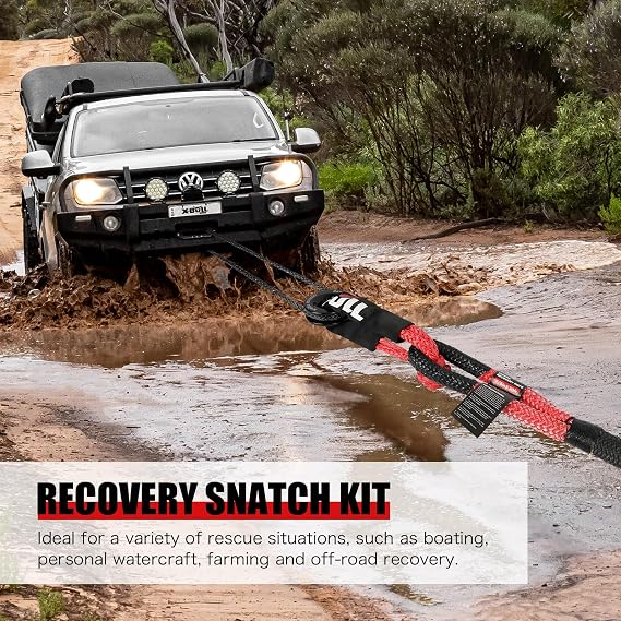 X-BULL Winch-13500 lb. Load Capacity Electric Winch-12V DC Power for Towing Truck Off Road with Synthetic Soft Shackles