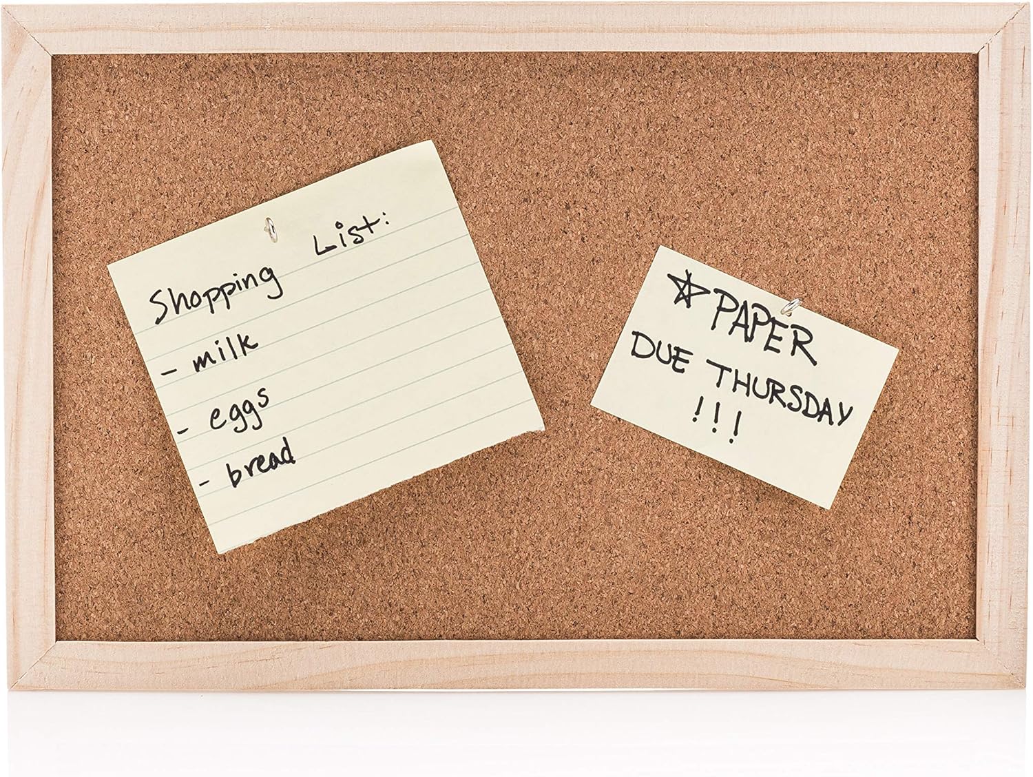 MONOINSIDE Small Wood Framed Cork Bulletin Board, Wall