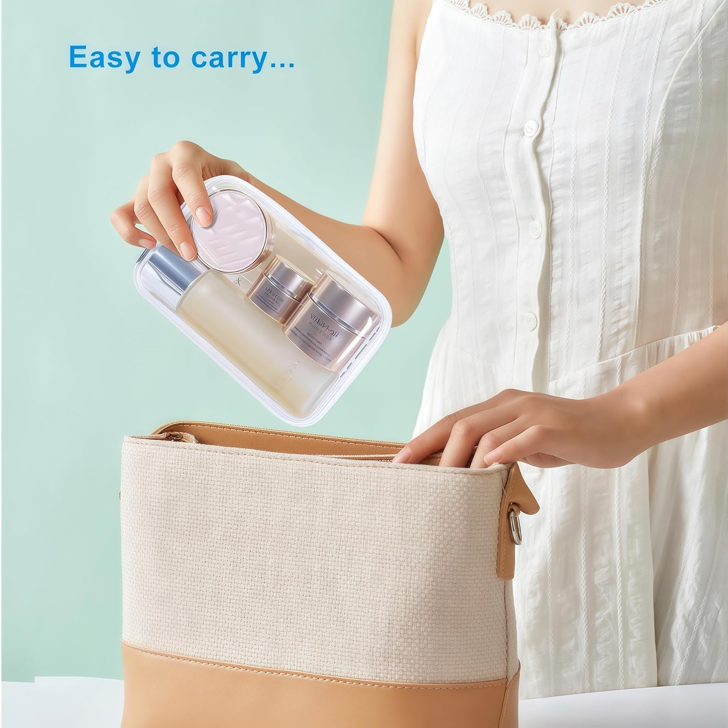 6 Pack Clear Hard Shell Zipper Case,See-Through Hard Plastic Organizer Pouches with Zipper,Clear Travel Makeup Case,Transparent Zippered Pouches for Travel,Toiletries, Makeup,Crush-Resistant Storage - Image 6