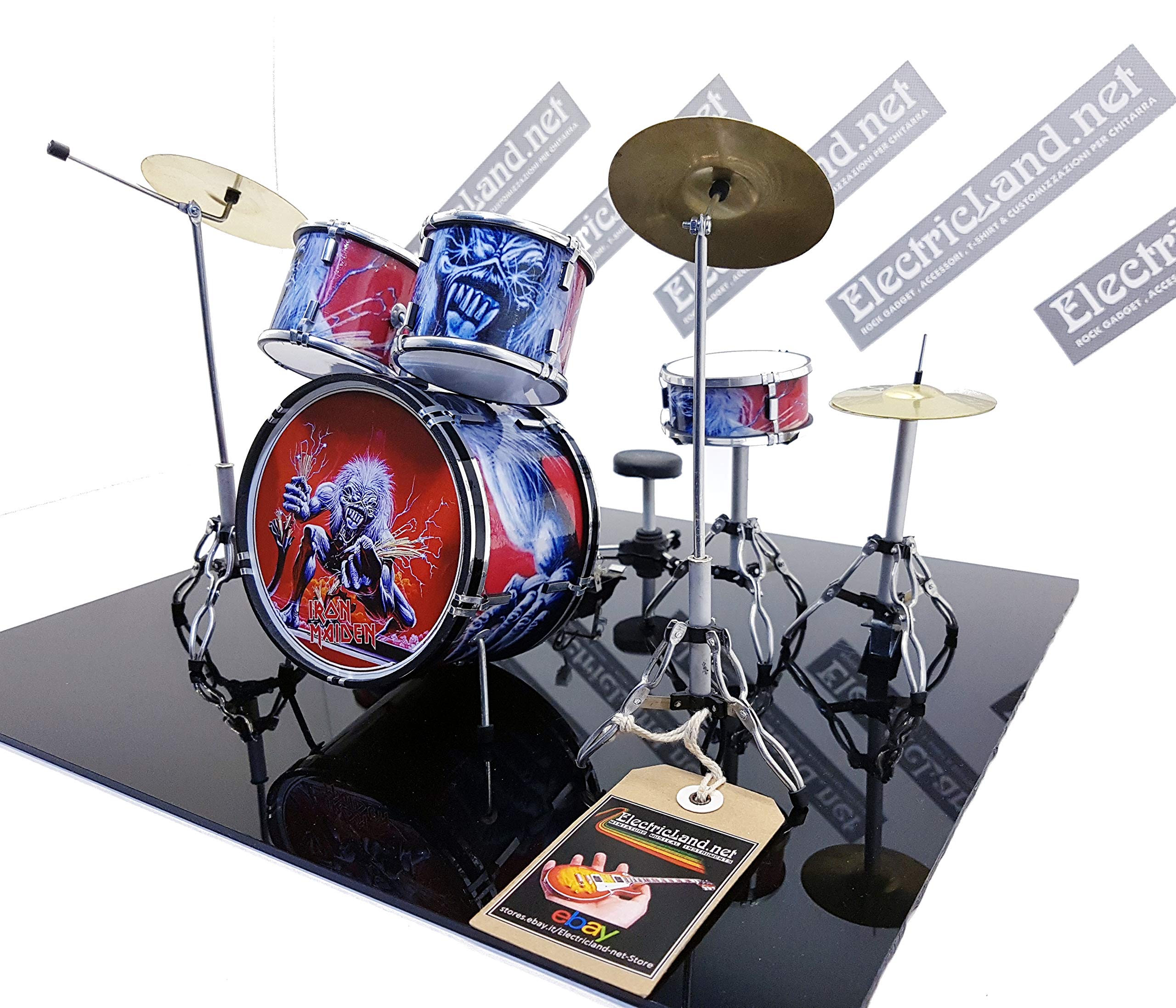 Mini Drum Kit The White Stripes – Jack White Tribute Miniature Rock 25 cm Model Escaleras 1:4 Collectible Box Set batería modelo de colección Mini Drum Kit The White Stripes – Jack White Tribute Miniature Rock 25 cm Model Escaleras 1:4 Collectible Box Set batería modelo de colección