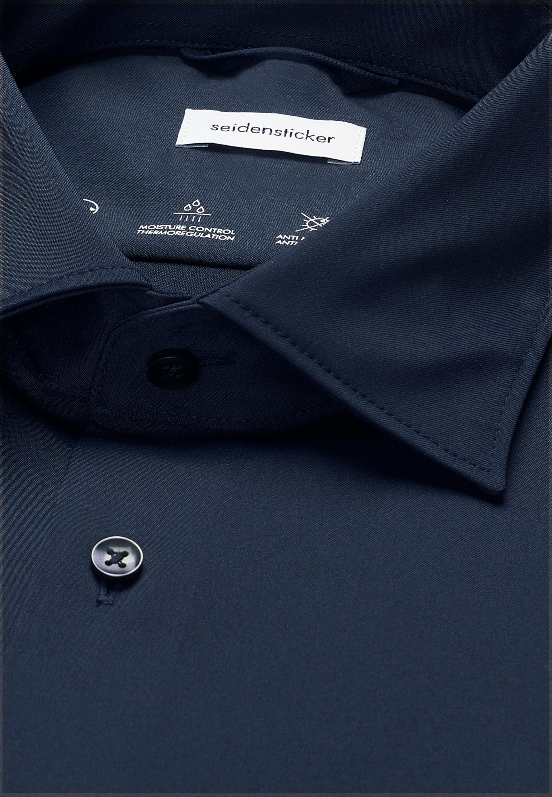 Seidensticker Camicia Business da Uomo - vestibilità Slim - Facile da Stirare - Collo Kent - Maniche Lunghe - Misto Cotone