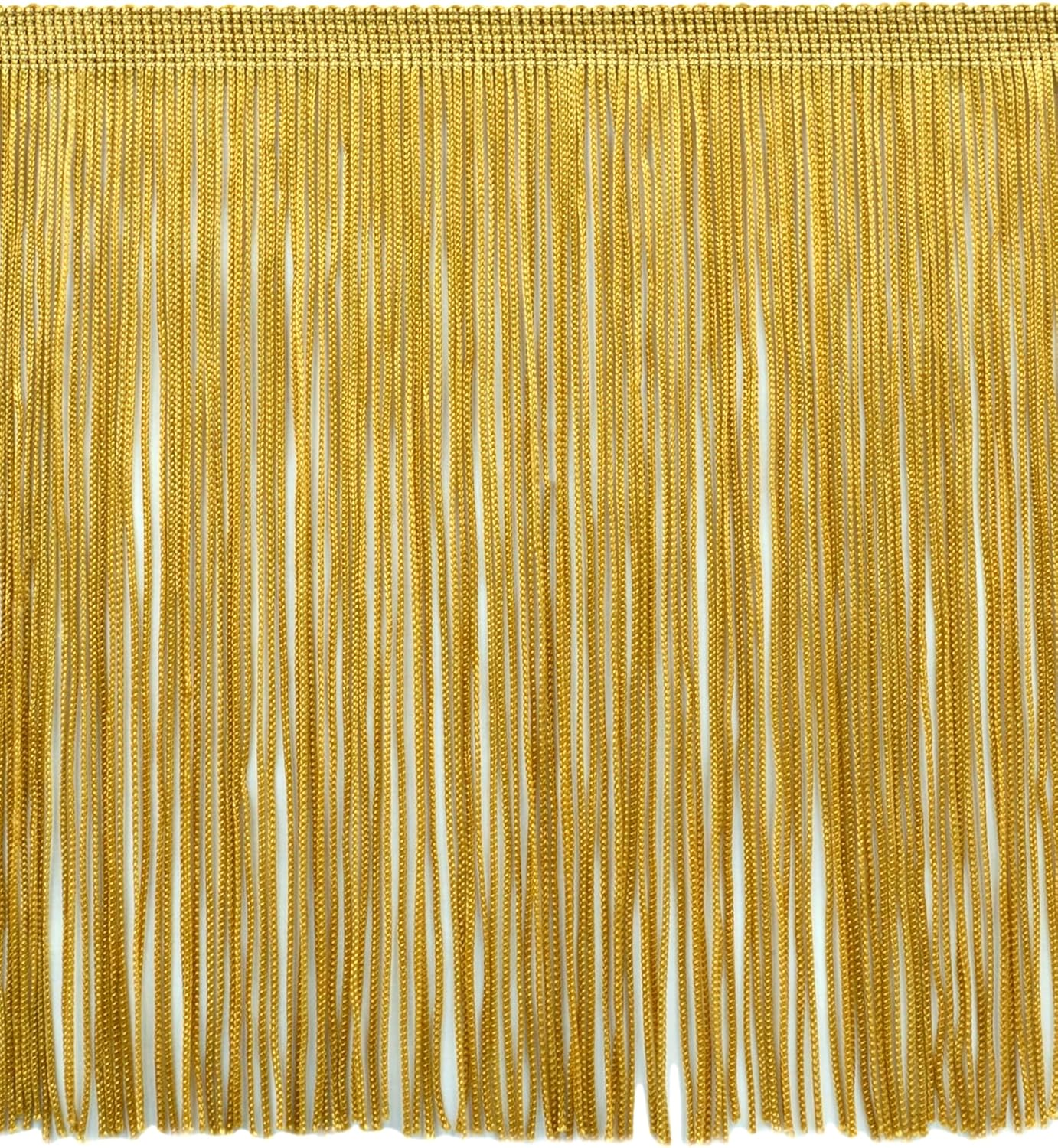 DÉCOPRO 8" (20cm) Long Chainette Fringe Trim (Style# CF08) Antique Gold #C4 (Dark Yellow Gold) 5 Yard Value Pack (4.5m/15 ft)