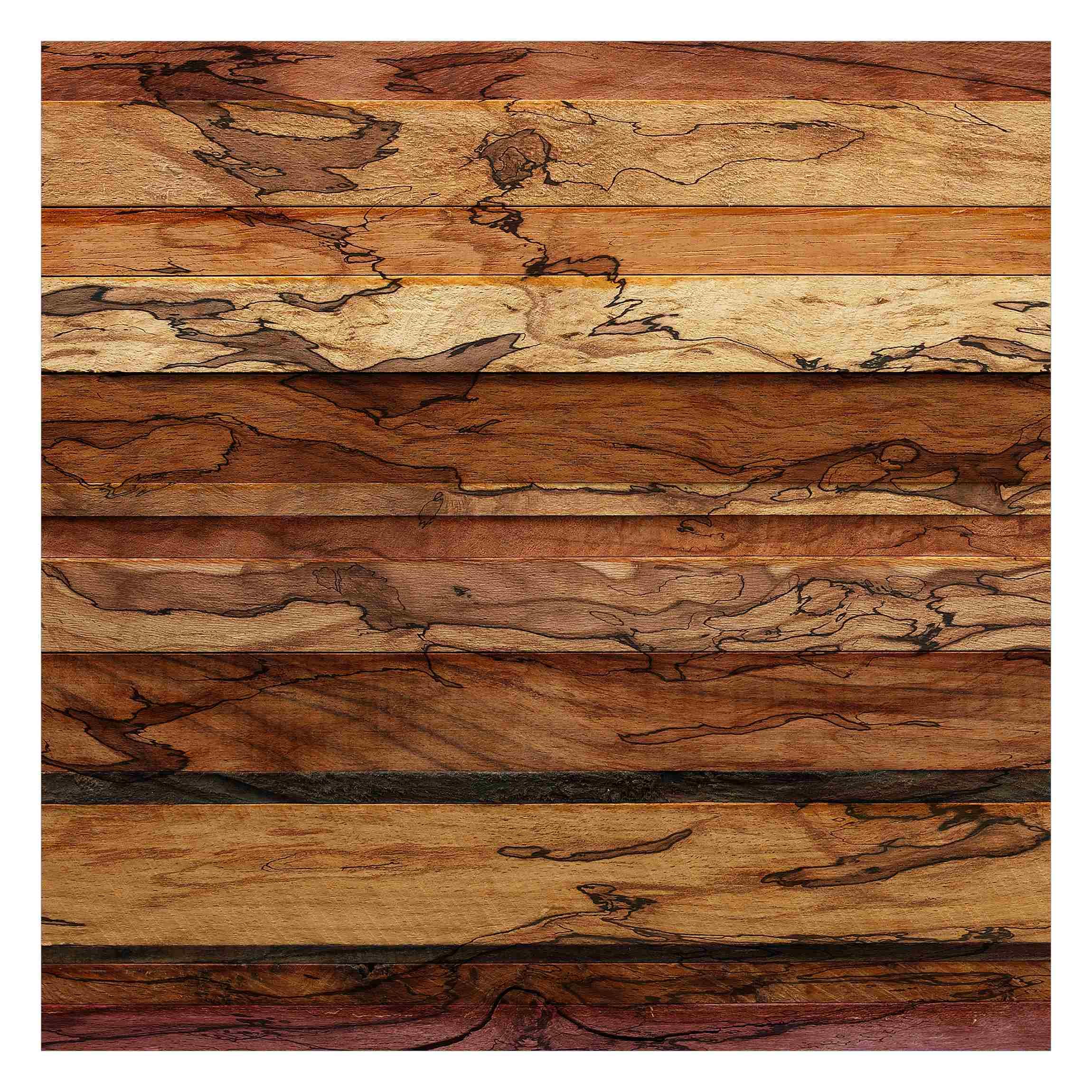 Papier peint panoramique effet bois marron de haute qualité 336x336cm