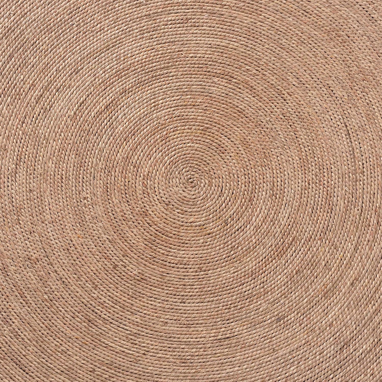 bali & pari Bistra Modern Bohemian Natural Seagrass Dining Table