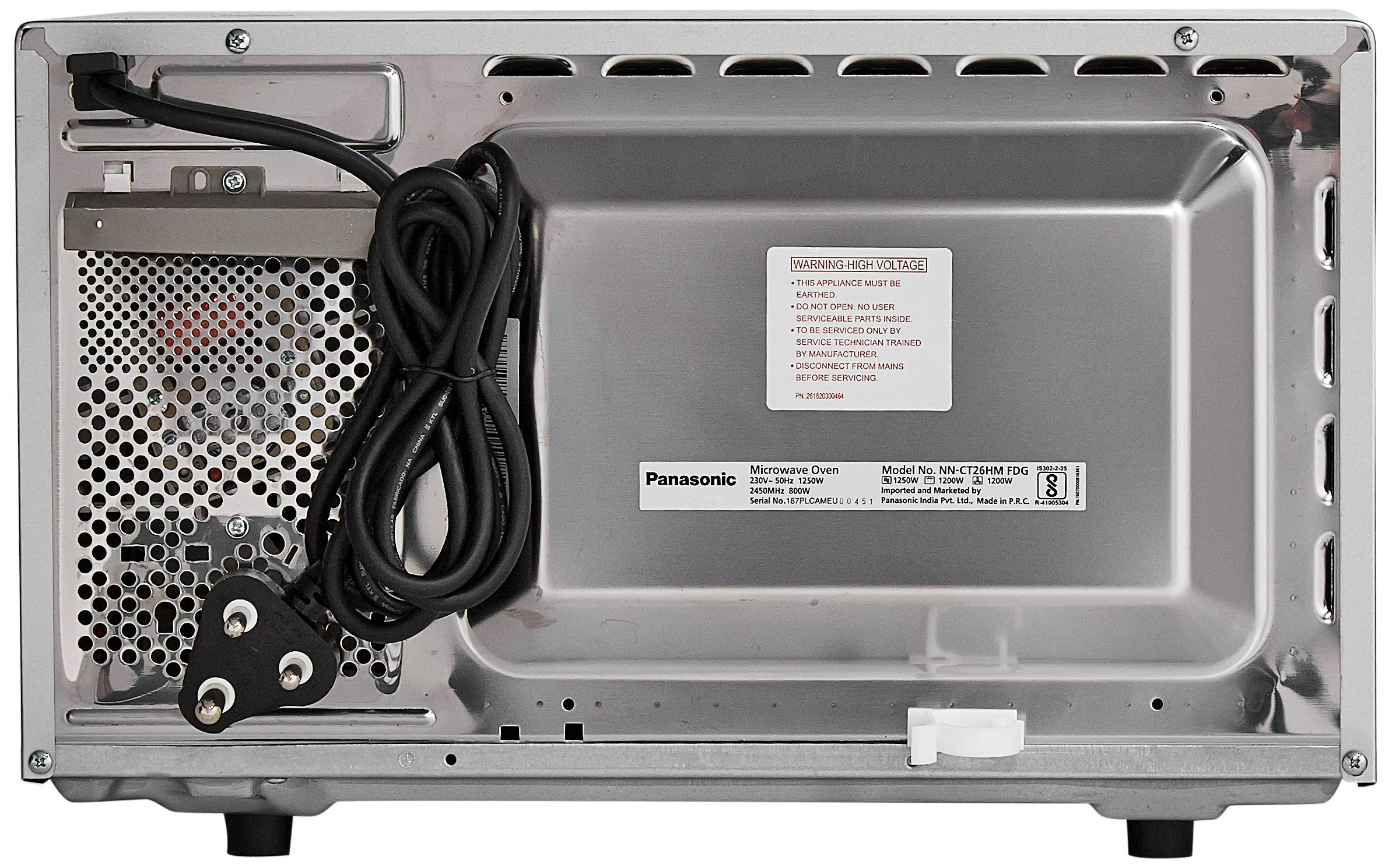 ナオ26.5cm Panasonic 20 L Convection Microwave Oven (NN-CT26HMFDG, Grey