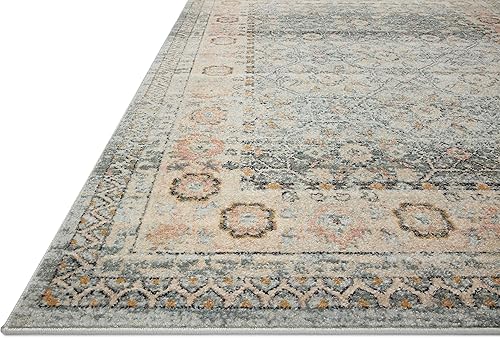 Miniatura 4 de Loloi II Jocelyn Collection JOC-04, alfombra de área de transición de 6 pies y 7 pulgadas x 9 pies y 7 pulgadas, cielomulticolor