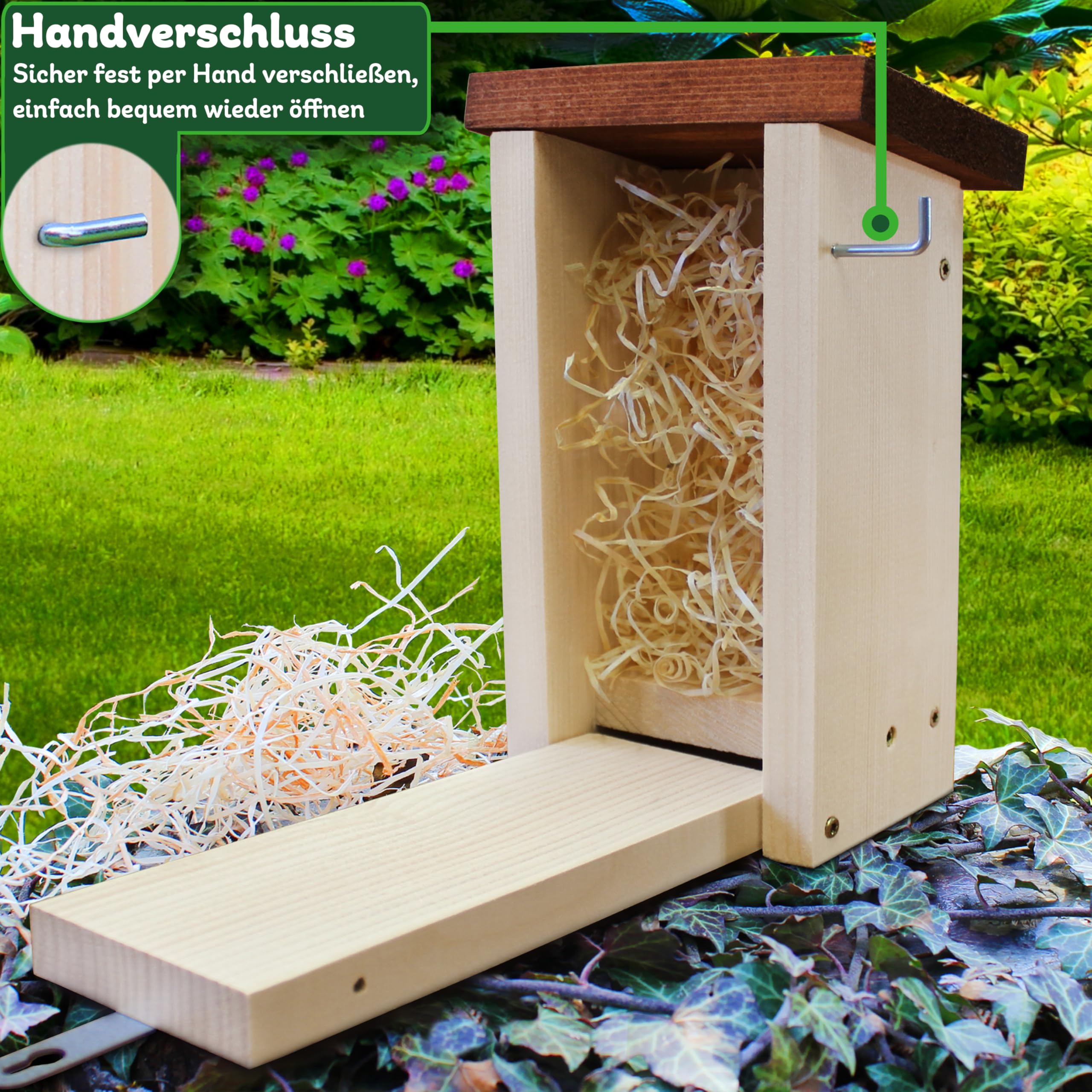 ERDENFREUND® Schmetterlingshaus 100% splitterfrei für zarte Schmetterlingsflügel Schmetterlingshotel schützt vor Feinden & Unwetter bei Ruhepausen