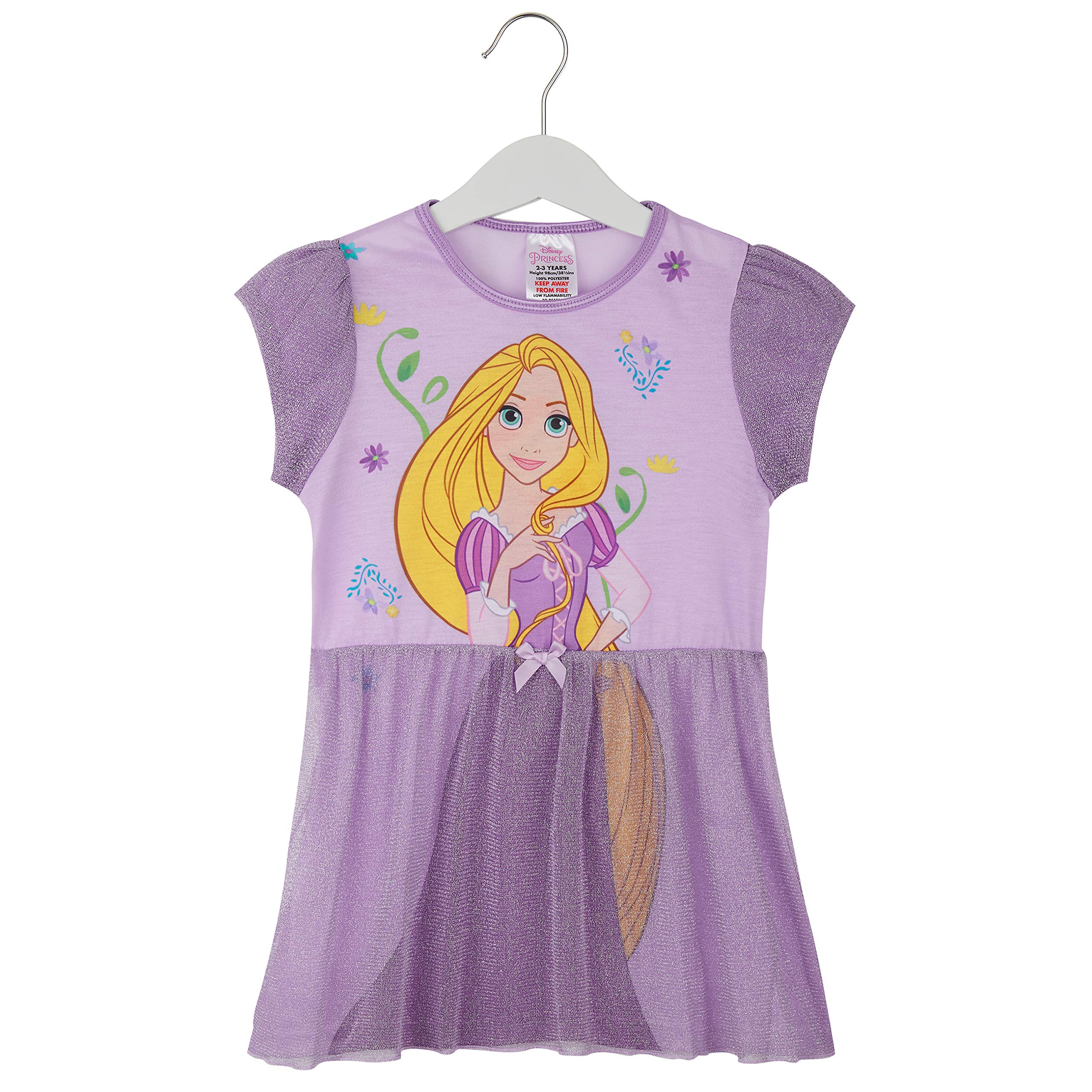 Girls Nightdress, Princess Ariel, Rapunzel, Jasmine, Belle, Cinderella