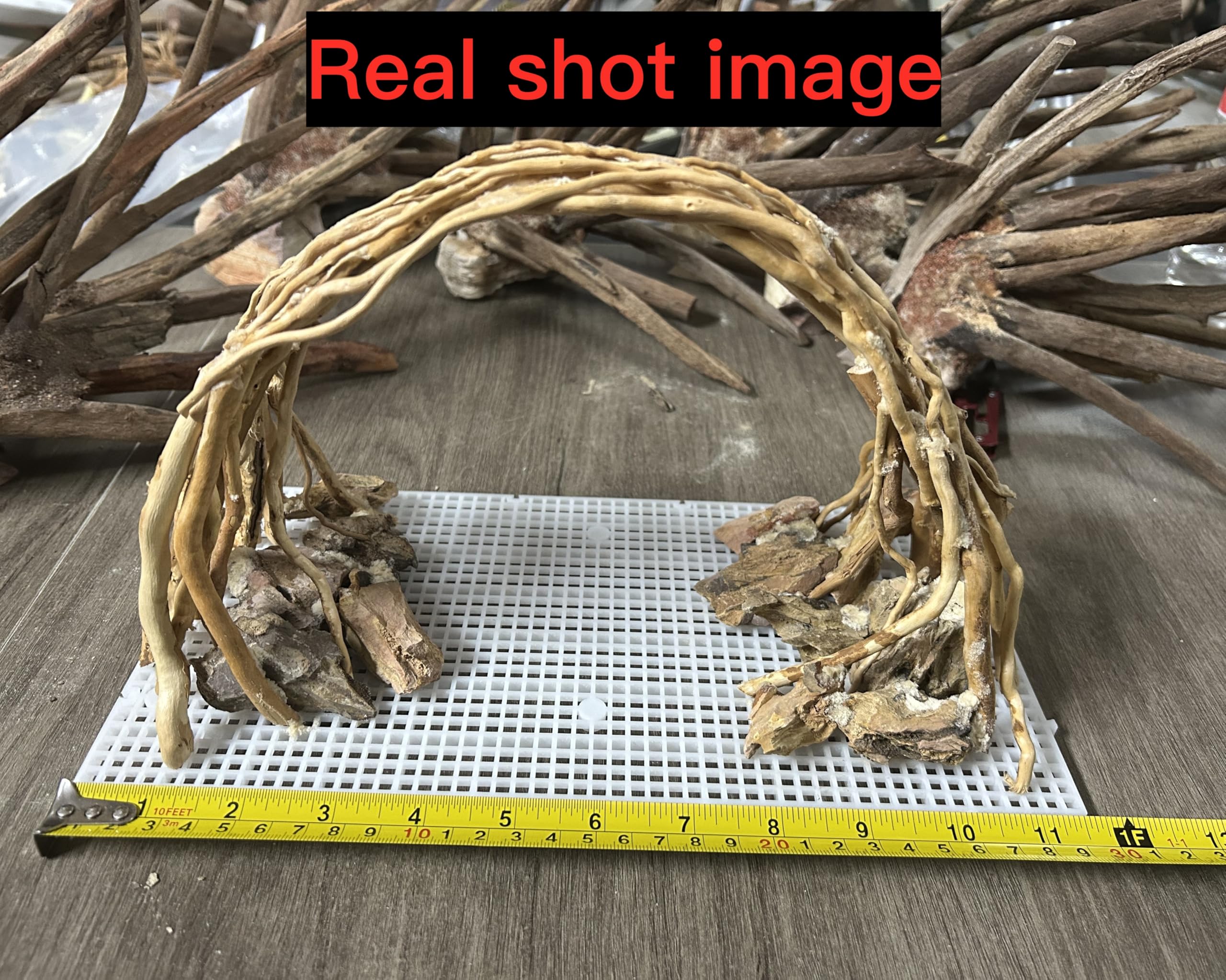 AWXZOM Aquarium Driftwood Centerpiece Aquarium Landscape, Handcrafted!!! Fish Tank hardscape Landscape (Small Silent Cave)