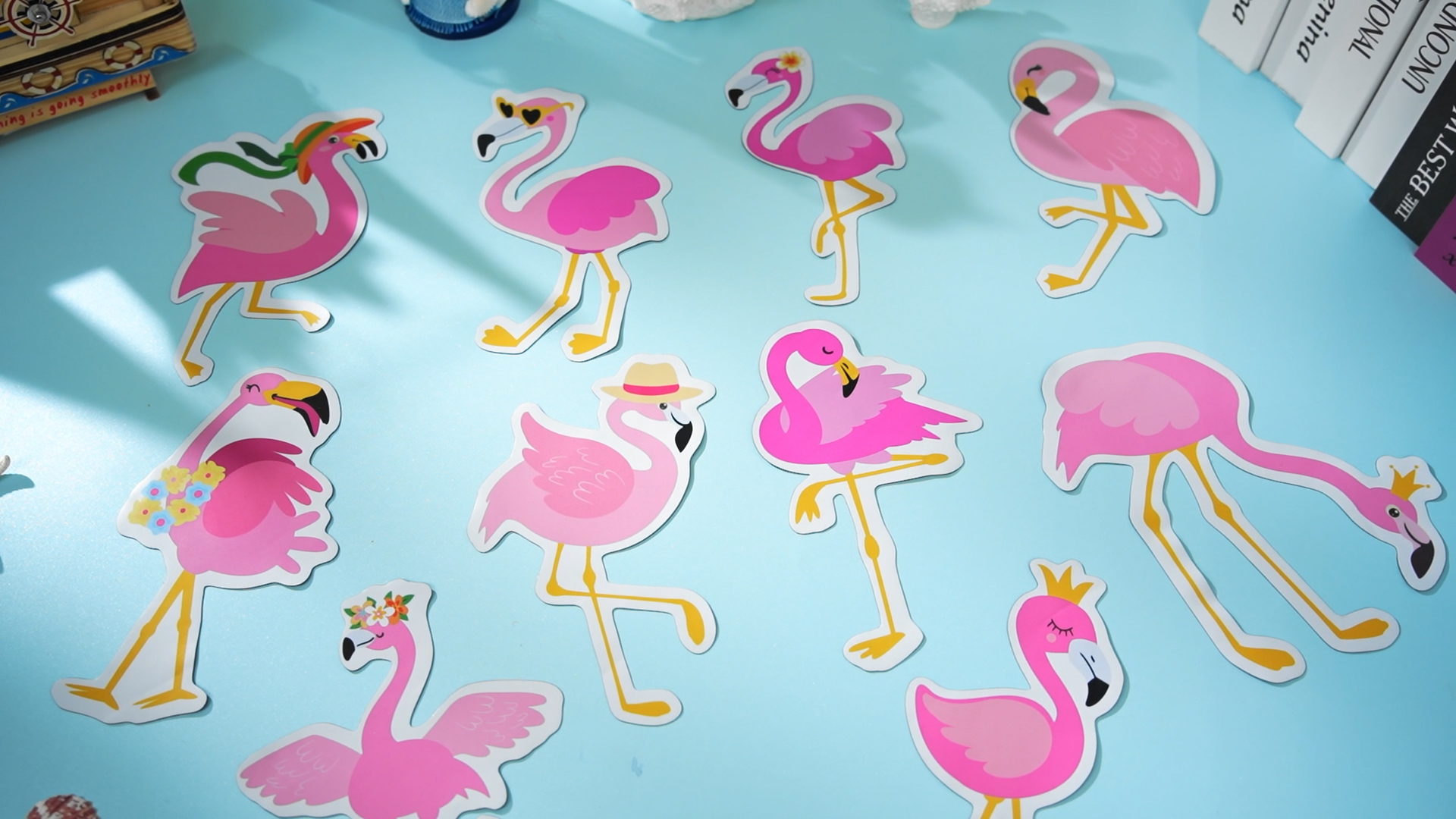 10 imanes decorativos flamenco para refrigerador miniatura 7