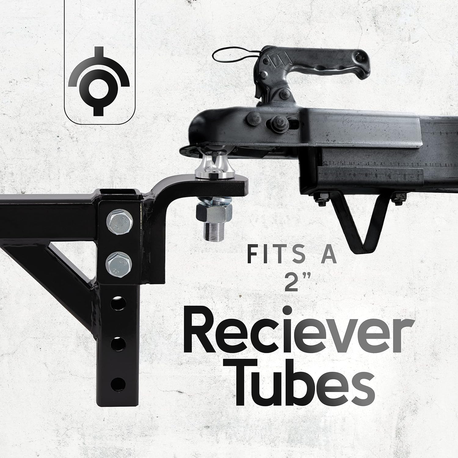 10-Inch Adjustable Hitch Ball Mount for Towing, fits 2-Inch Square Receivers, Features 10 ¼ Inch Drop, 13-Inch Length, 8 ½” Raise, and a Hitch Ball Hole of One Inch