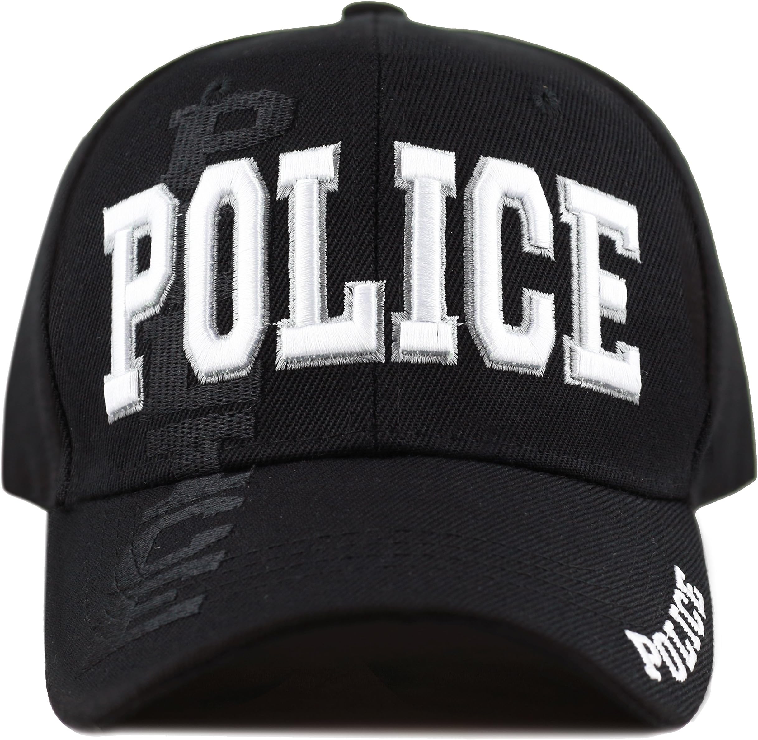 Law Enforcement Police Officer 3D Embroidered Baseball Cap (Police-Black)