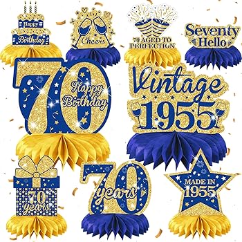 70th Birthday Theme Party Table Decors | 70th Birthday Party Centerpie