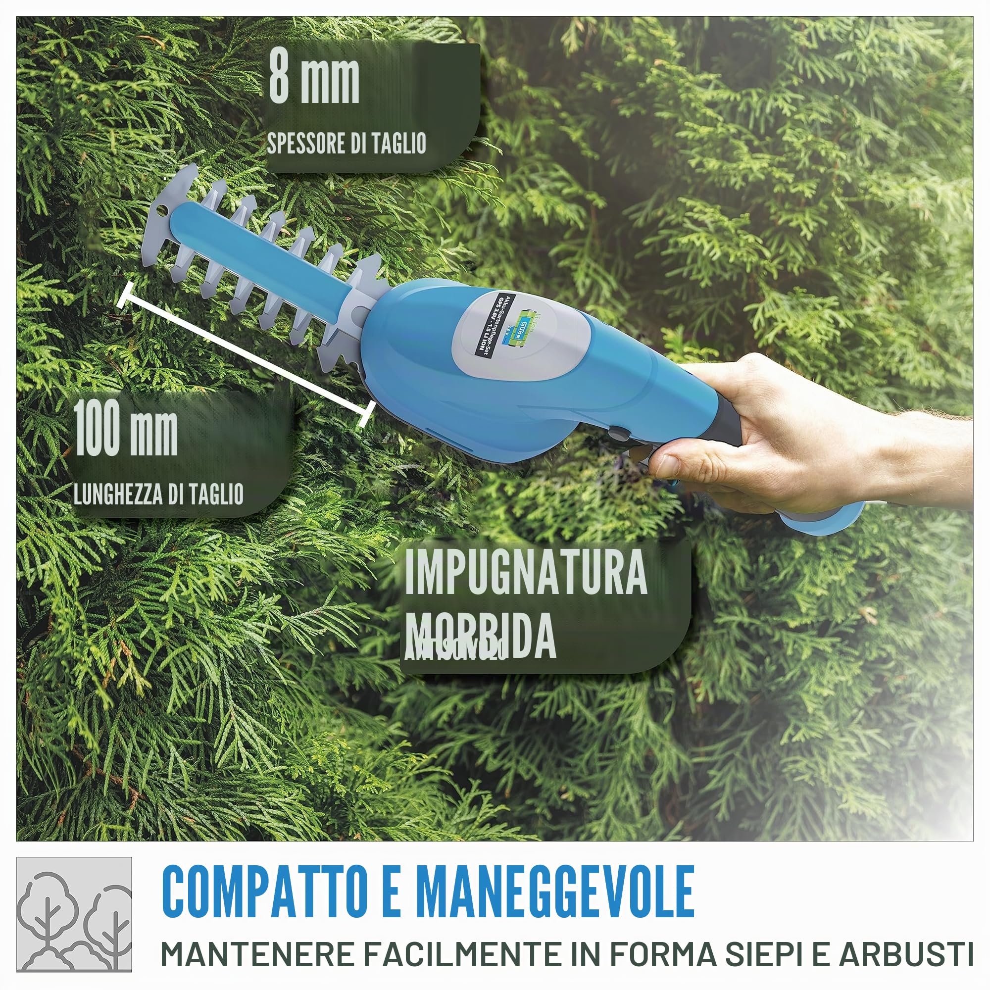 Güde GPS 3,6V-1.5 LI-Ion Batteria per la Cura del Giardino, Blu