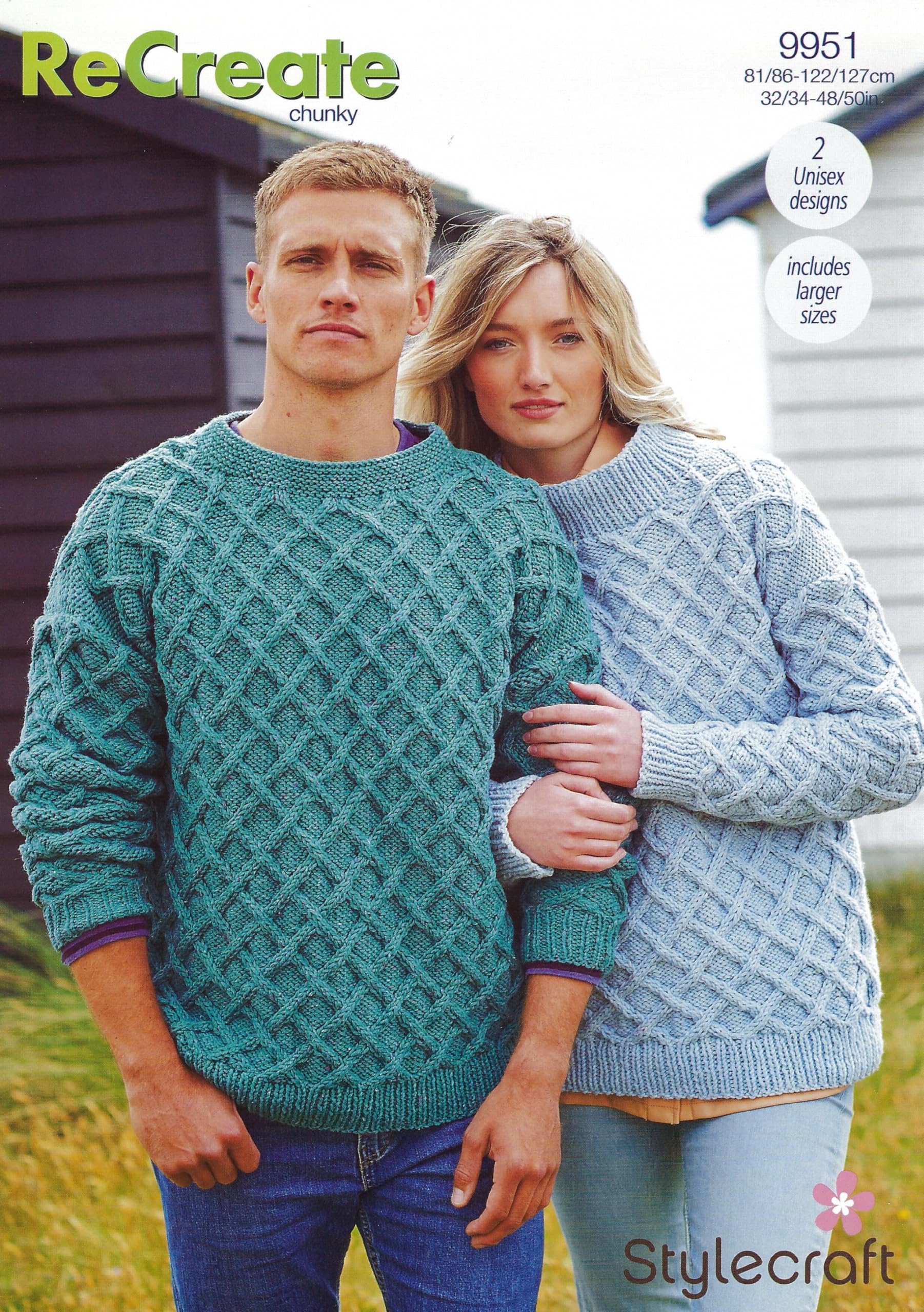 Knitting Pattern Stylecraft 9951 CHUNKY Ladies & Mens Jumpers Size 32-50""