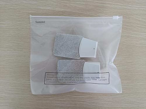 Miniatura 2 de Sumind 2 luces nocturnas con diamantes de imitación plateados, enchufables, luz nocturna brillante con brillo automático, lámpara de noche LED