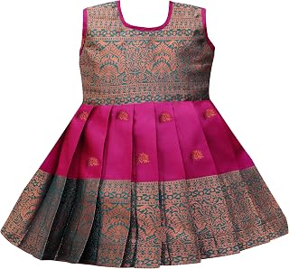 PW PLATYPUS WORLD Baby Girl's Readymade South Indian Pattu Pavadai Lehenga Choli For Baby Girls & Kids Price In India