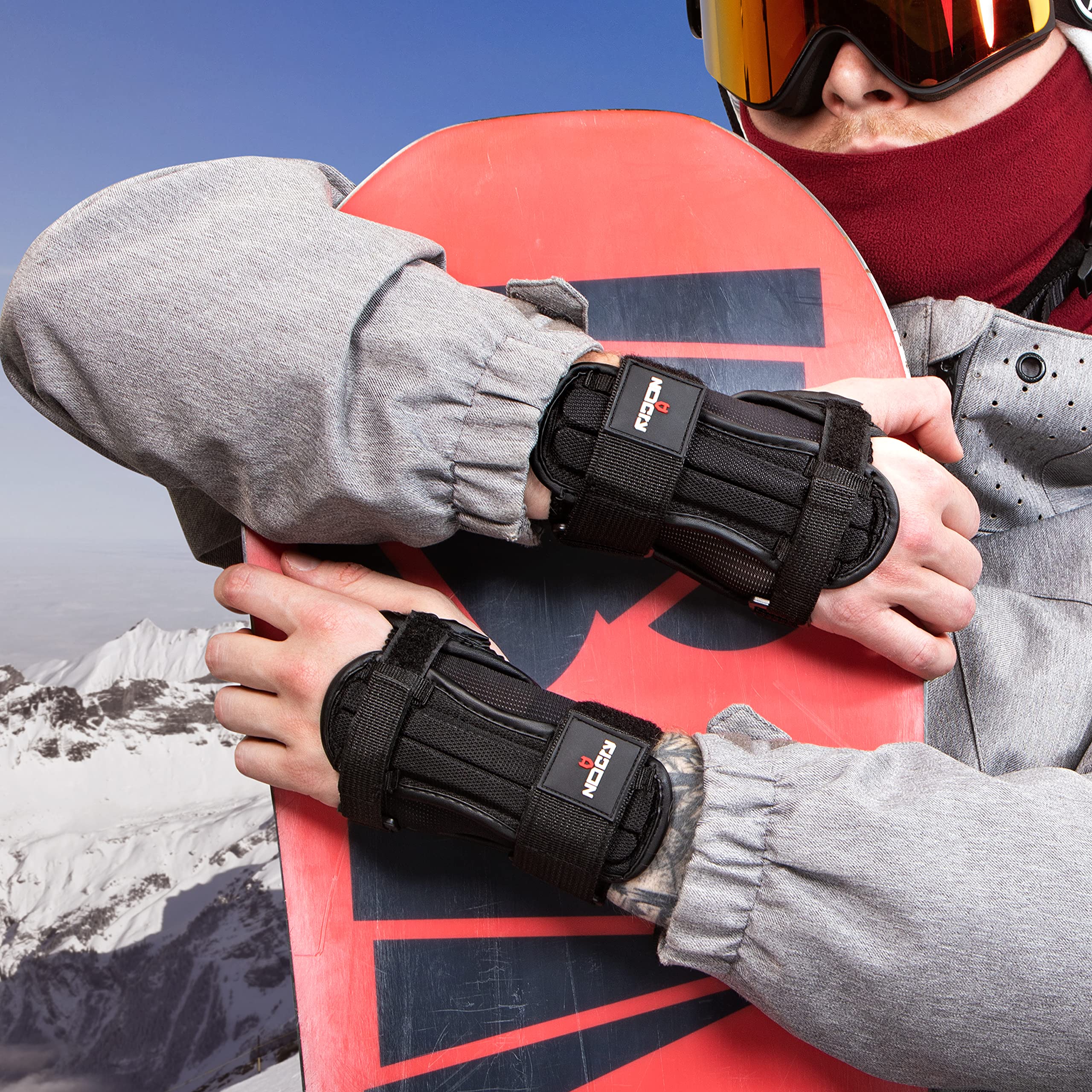 NoCry Handgelenk Bandagen - weiche Handgelenkschoner für Inliner, Snowboarden oder als Unterstützung bei Sehnenscheidenentzündung - Handgelenkstütze Sport, Größe XS