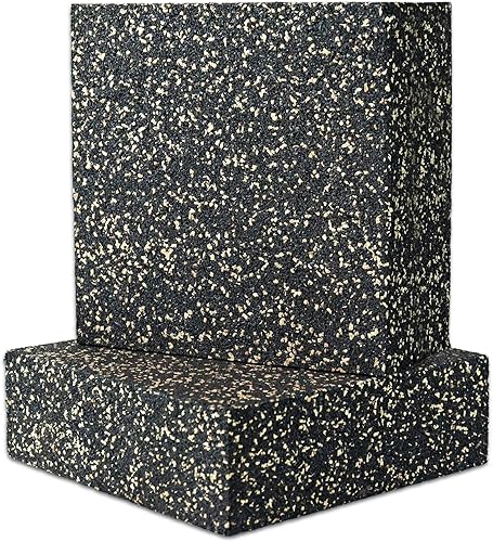 BXI Almohadilla de aislamiento de subwoofer 2 piezas de 6 x 6 x 2 pulgadas con reducción de graves para altavoces de pie almohadillas gruesas de