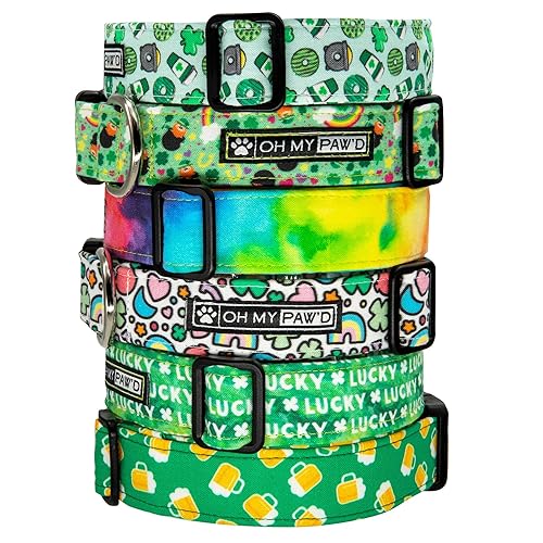 Miniatura 3 de St Patrick's Day Donuts Collar for Pets Size Extra Large 1.5 Inch Wide and 17-25 Inches Long - Hand Made Dog Collar by Oh My Paw'd