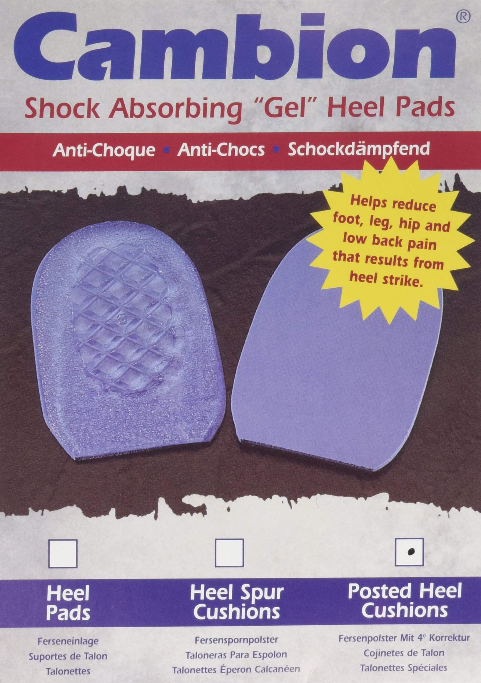 Cambion Posted Heel Cushions - Pair - Men 5-7, Women 7-9