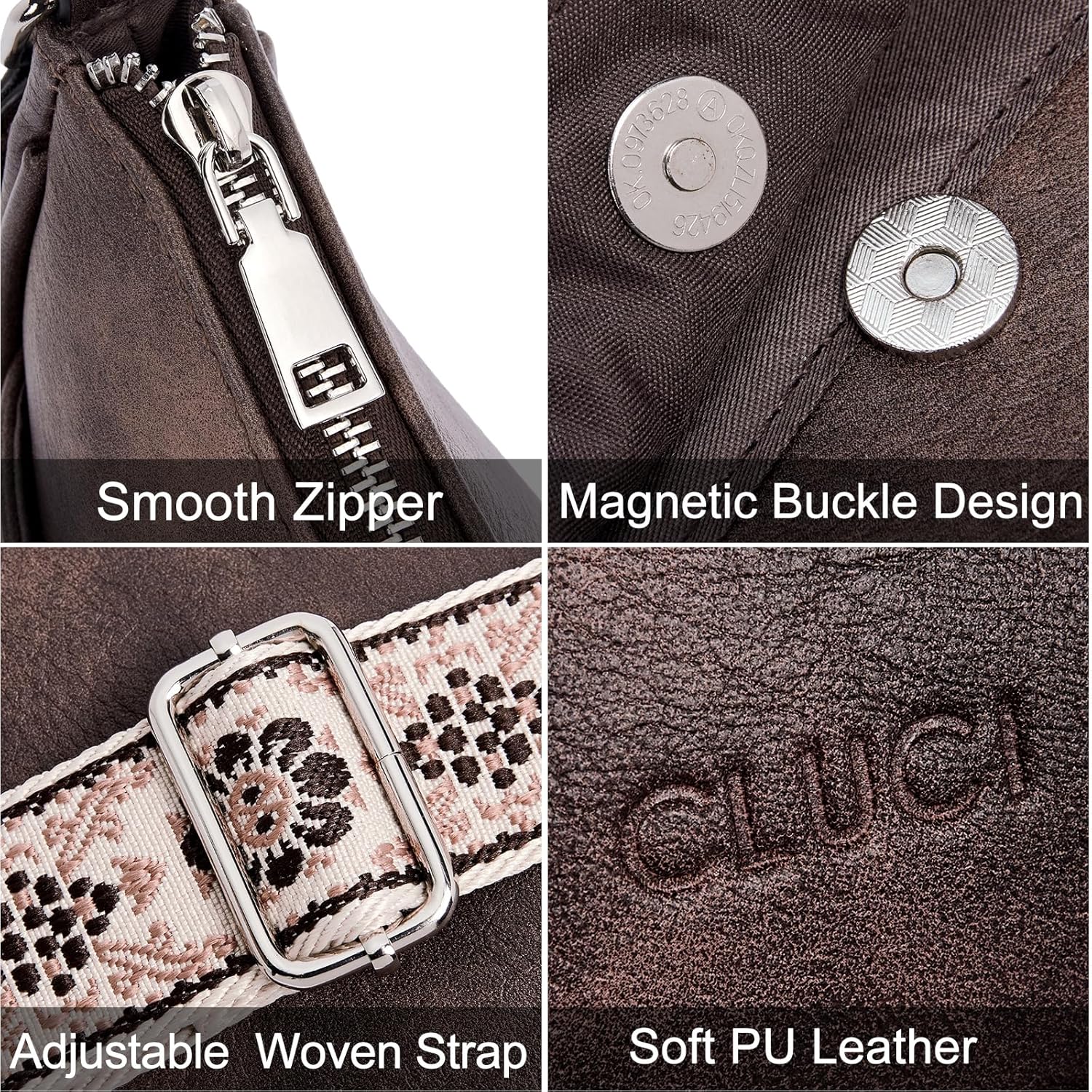 CLUCI Bolsas transversais para mulheres, bolsas de ombro de couro vegano, bolsas femininas com alça larga ajustável em promoção! Veja a oferta e mais achadinhos de Bolsas 4 Hoje é o melhor dia para comprar CLUCI Bolsas transversais para mulheres, bolsas de ombro de couro vegano, bolsas femininas com alça larga ajustável com aquele preço maroto! Promoção! Aproveite a oferta! 4