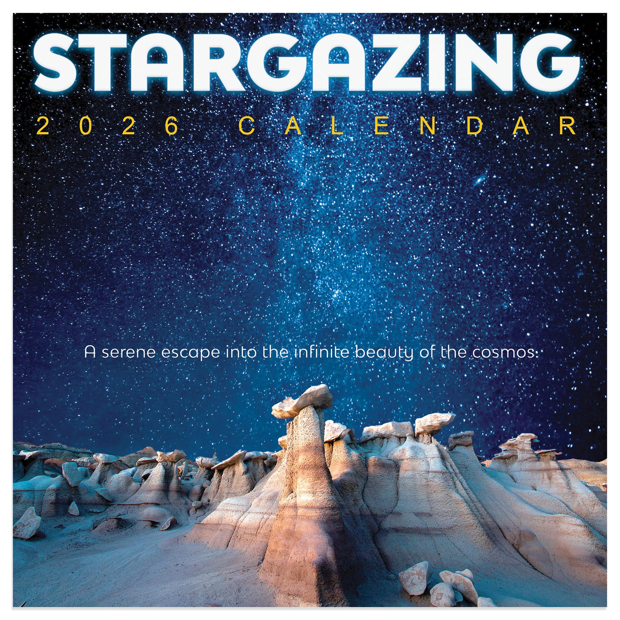 TF Publishing 2026 Stargazing Mini Calendar with Monthly Grids for Appointments and Scheduling - Vertical Small Wall Calendar 2026 with Premium Gloss