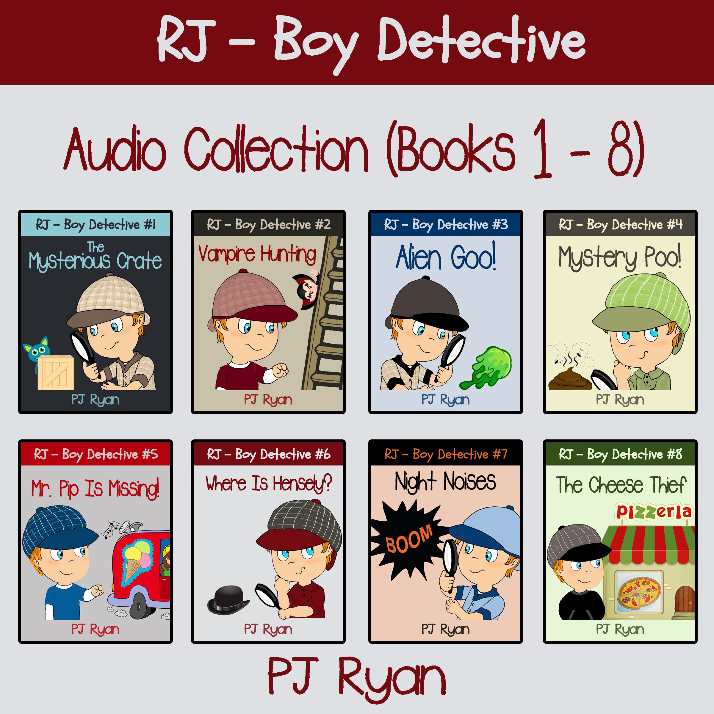 RJ - Boy Detective Books 1-8: Fun Short Story Mysteries