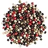 Four Peppercorn Rainbow Blend Organic - Pepper Blend For Grinder - Peppercorn Multi Colored Mix Gourmet Melange 4 Peppercorn Blend Rainbow Peppercons For Grinder Organic Peppercorn Melange