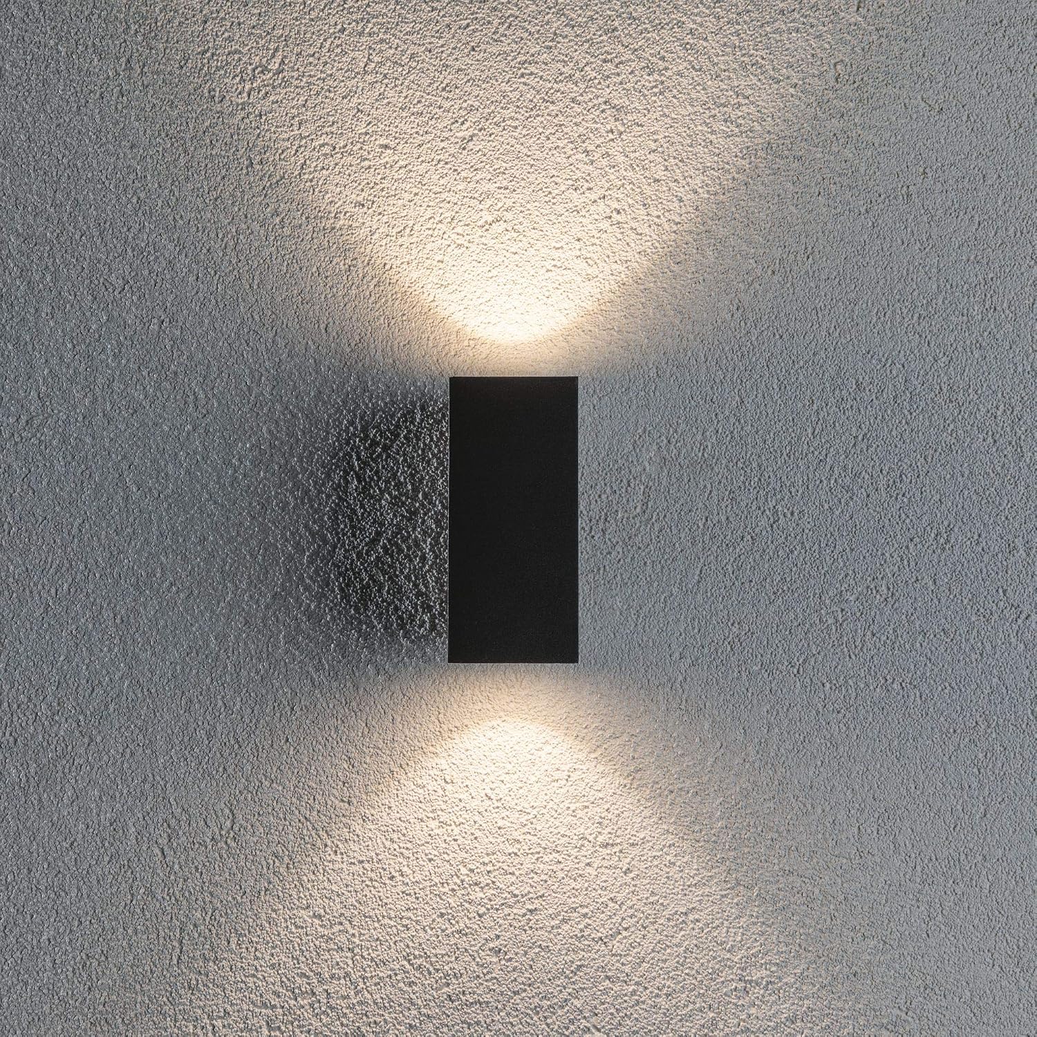 Paulmann 94328 LED Exterior luminaire 2-Piece Set Exterior Wall luminaire Flame IP44 Warm White Rectangular incl. 2x2.8 watt Outdoor Lighting Anthracite Outdoor lamp Aluminium Garden lamp 3000 K - Image 5