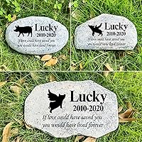 Vista 4 de Zatanmulo Piedra conmemorativa personalizada para mascotas, piedra conmemorativa de jardín personalizada, lápida de perro, lápida de gato, placa