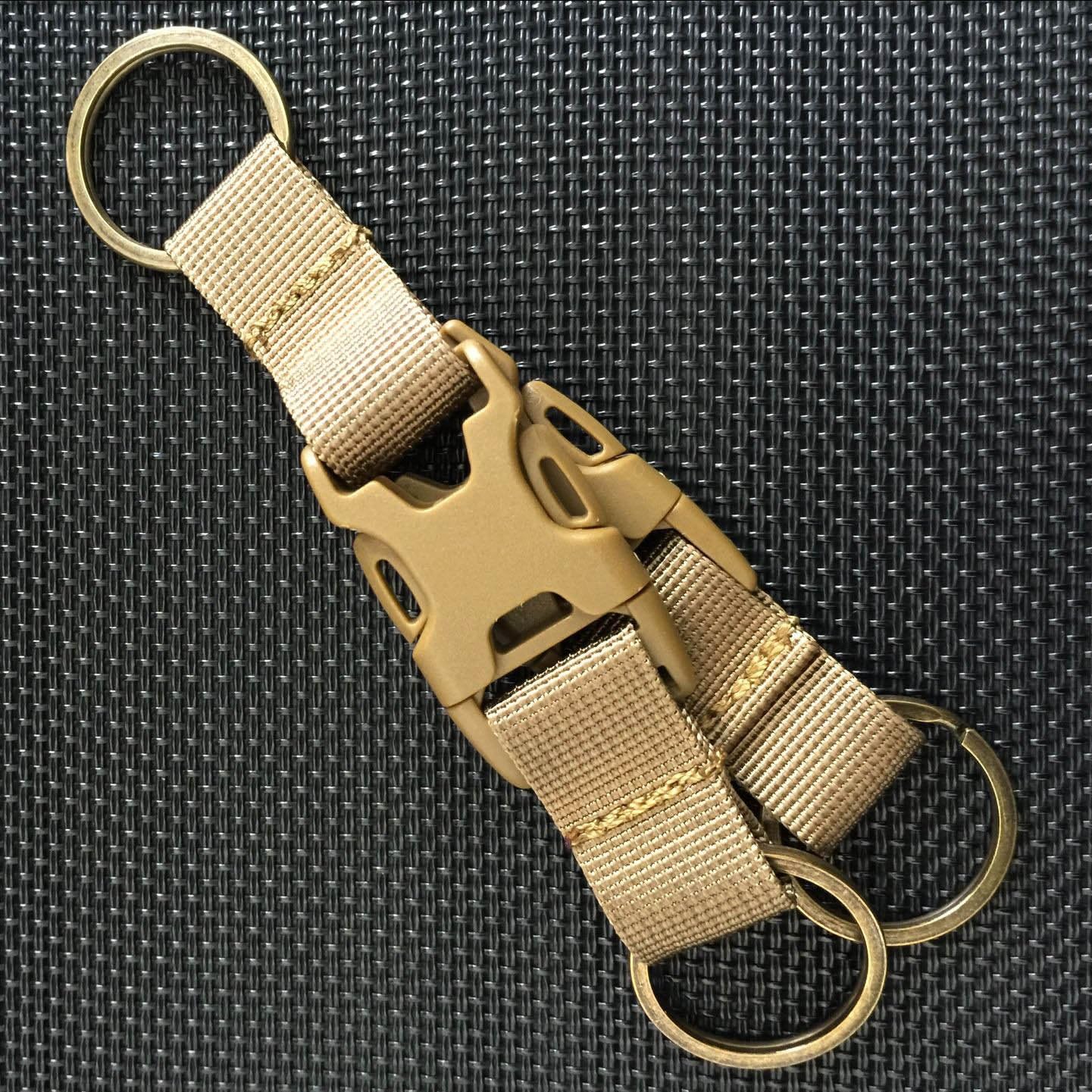 Viriber Tactical Gear Clip Web Standard Key Ring Holder Tactical Key Chain Quick Release Key Ring Compatible with Molle Bags