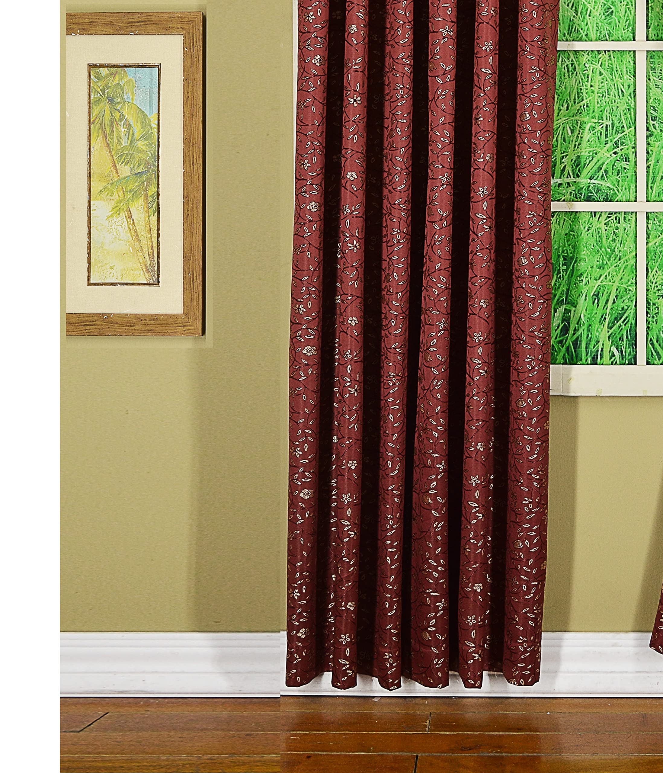 Today's Curtain Madison Panel 140 cm G x 160 cm U, Bordo