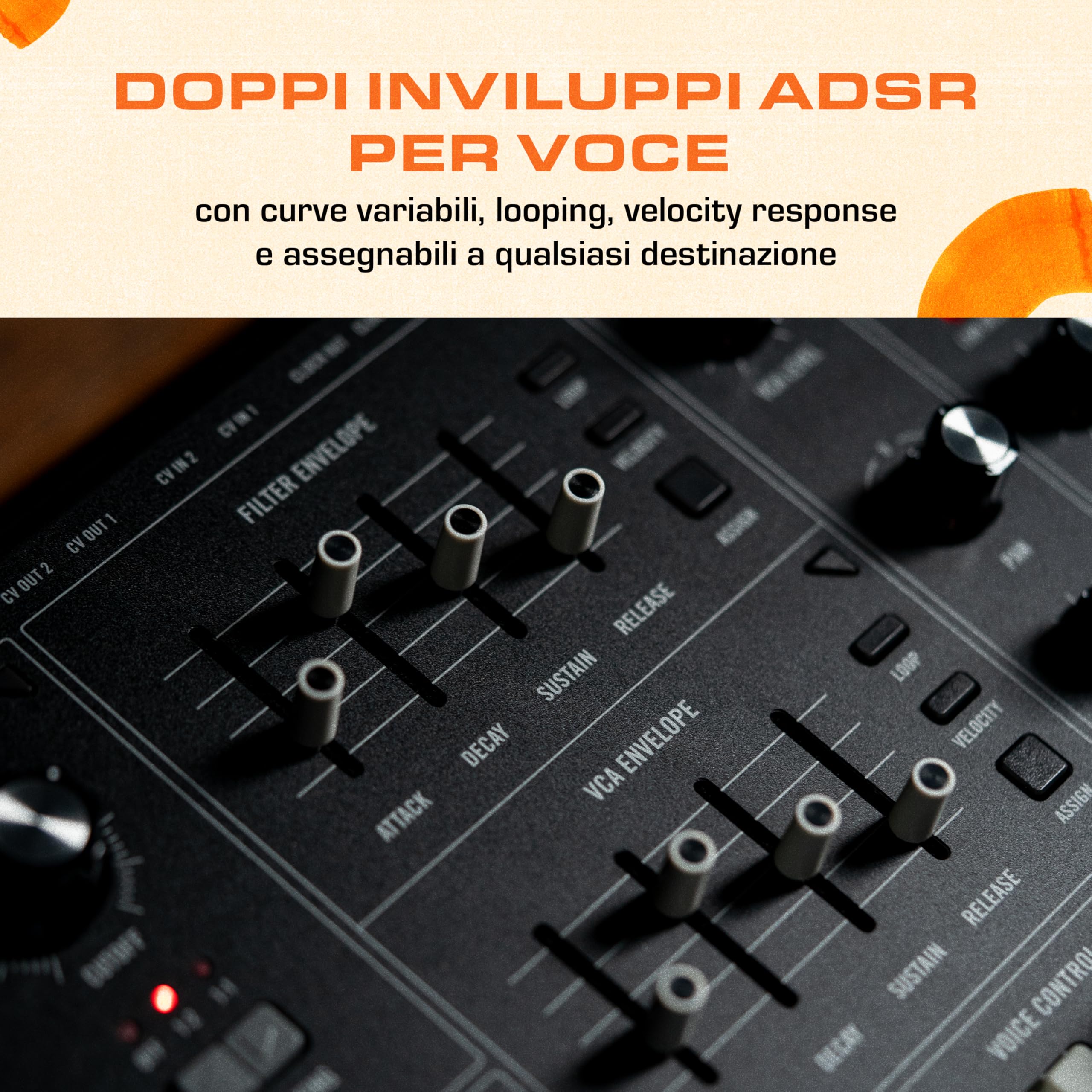 MOOG Muse - Synth Polifonico bi-timbrico Analogico a 8 Voci con 61 Note, Sequencer a 64 Step, 256 Patch e Diffusion Delay