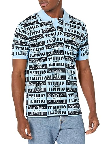 Lacoste Men's Original L.12.12 Two Tone Badge Print Polo Shirt