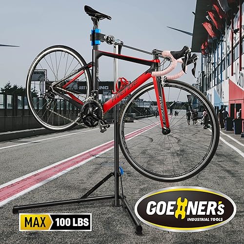 Miniatura 4 de GOEHNER's Soporte de reparación de bicicletas resistente (carga máxima de 100 libras), soporte de bicicleta para mantenimiento resistente para