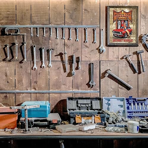 Miniatura 3 de Muscle Car Garage- Funny Garage Wall Art, This Rustic Retro Sign Replica Wall Art Is Ideal For Home Decor, Office Decor, Man Cave, Bar, Garage,