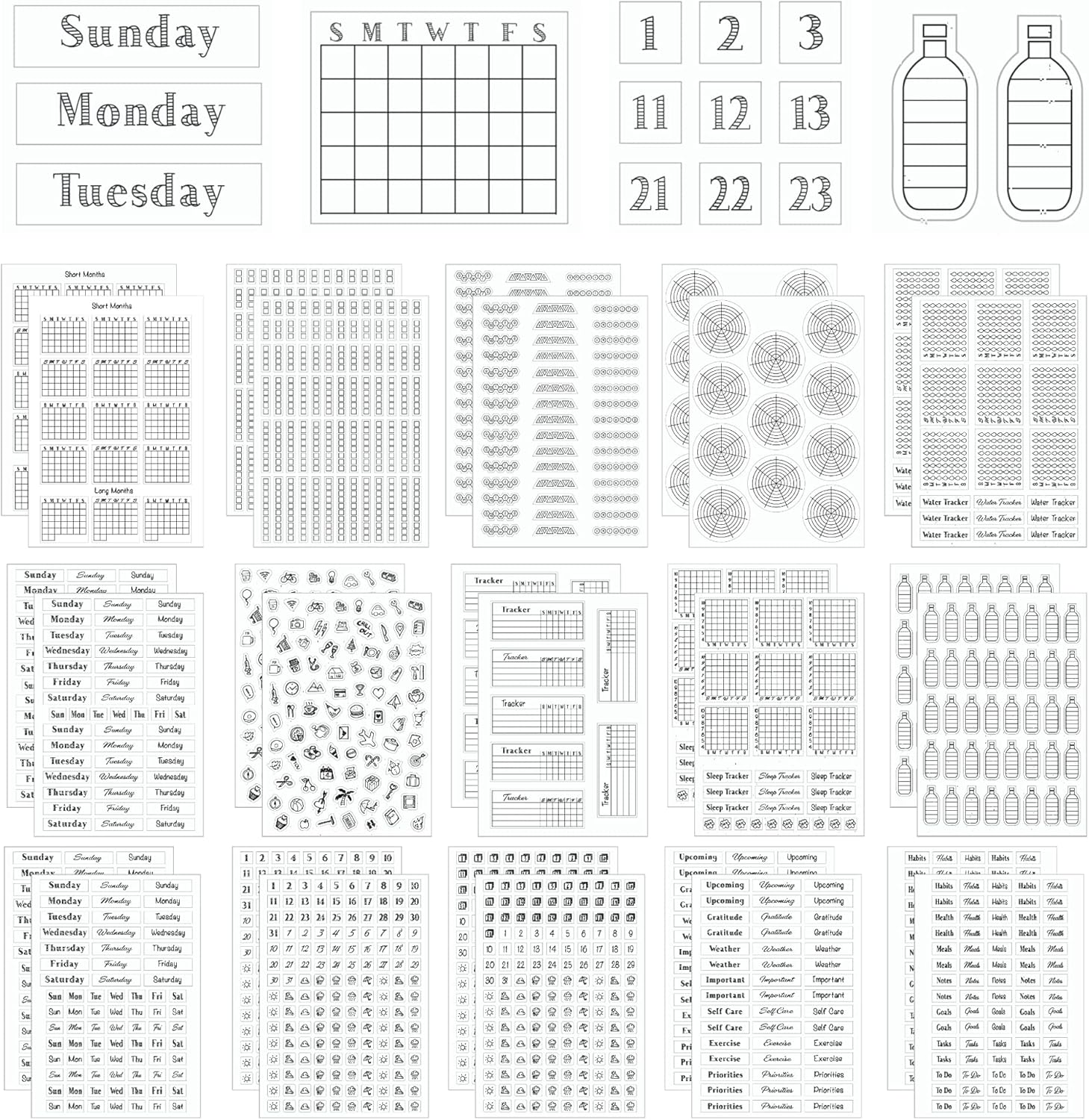 Bullet Journal Icon Printable Stickers The Petite Planner 22 Free 