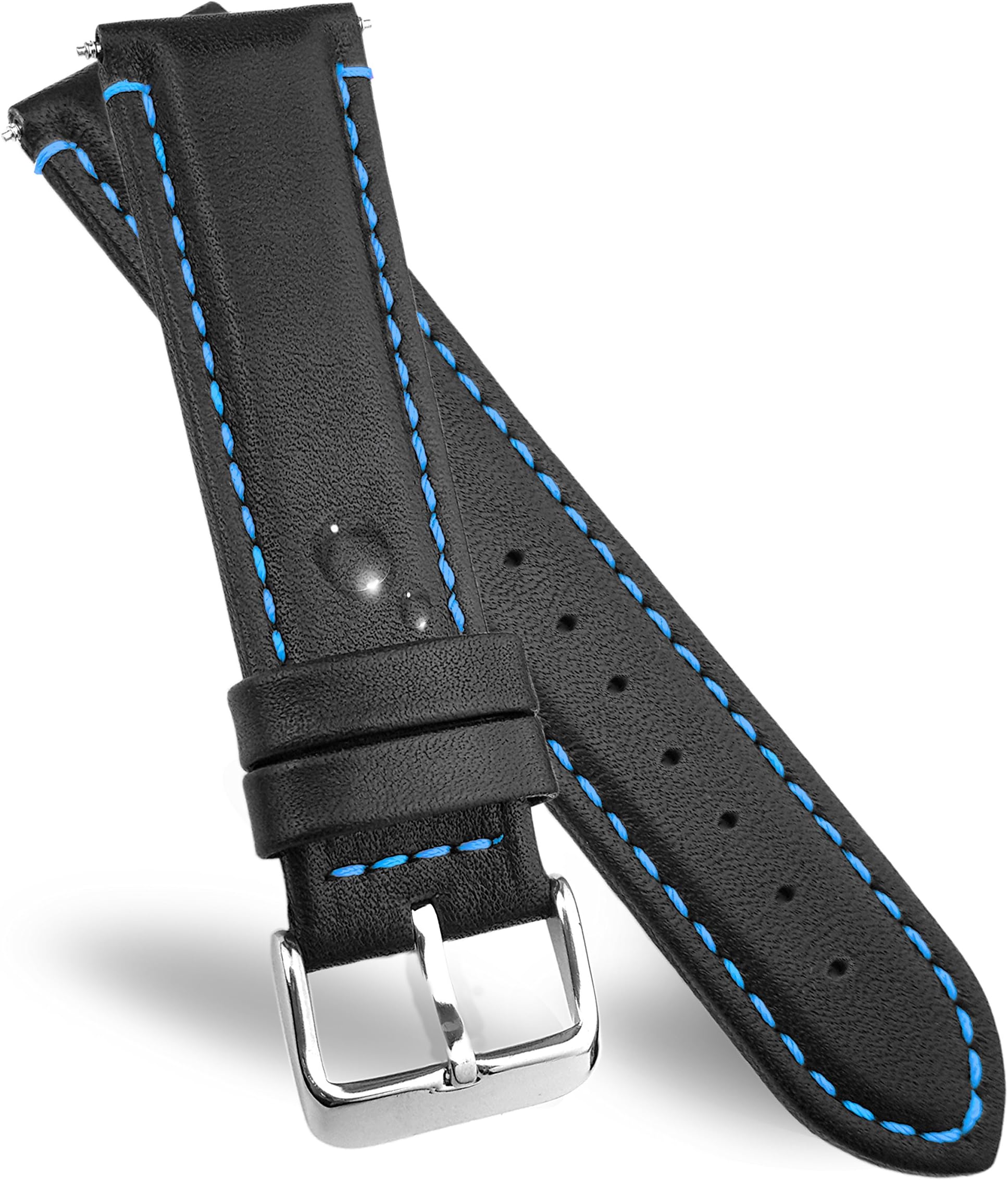 Dura Straps Leather Watch Band Waterproof Straps for Men and Women with Elegant Stitches
