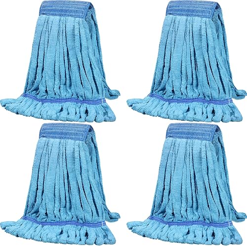 Lallisa 4 piezas de repuesto para cabezal de trapeador comercial, de microfibra, industriales, repuestos para limpieza de suelos para uso industrial