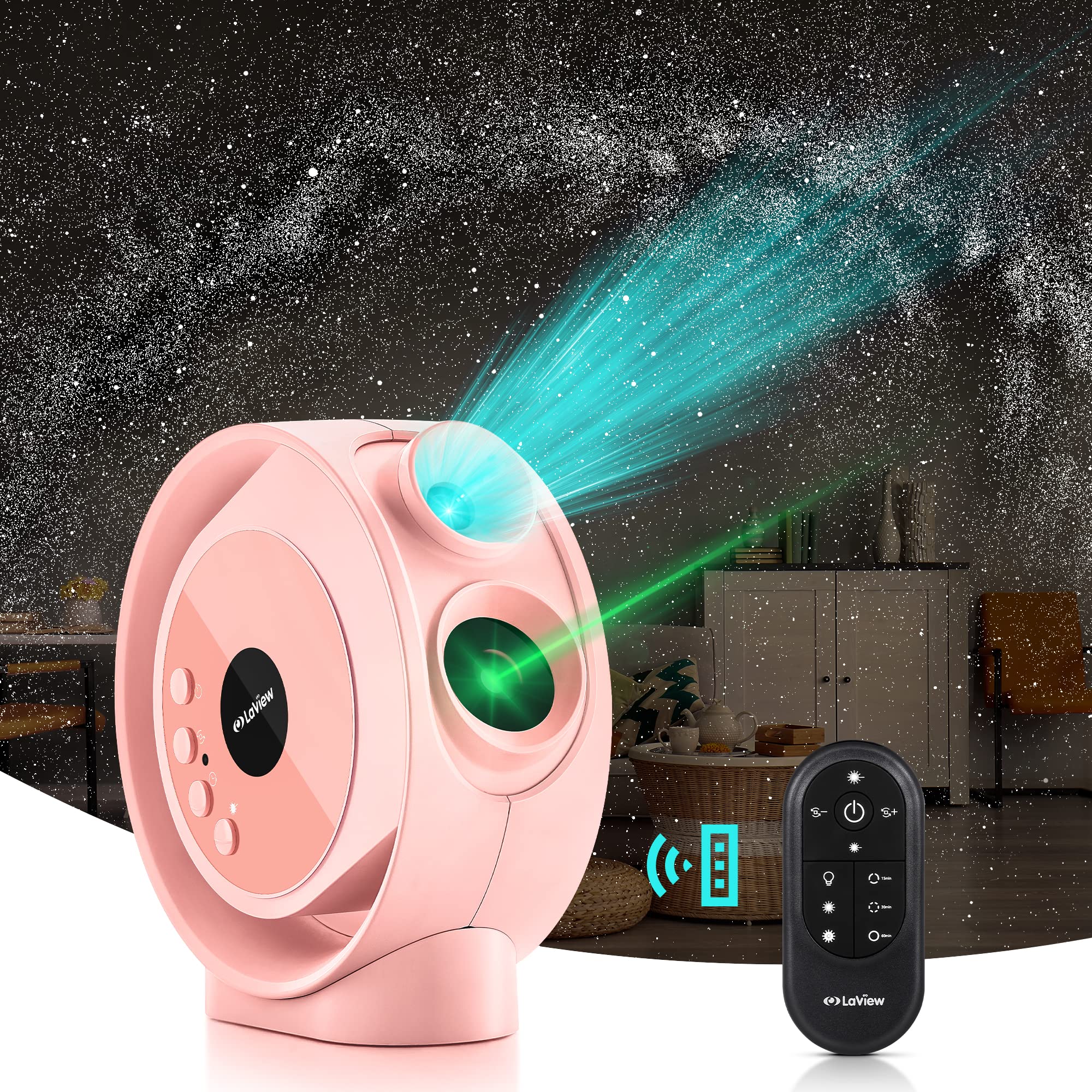 LaView Star Projector HD Image Large Projection Area LED Lights for Bedroom Infrared Remote Controll